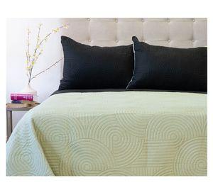 Quilt Origins Bicolor negro/verde 2 Plazas