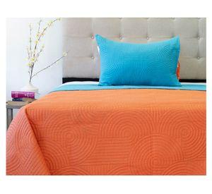 Quilt Origins Bicolor calipso/naranjo 1.5 Plazas