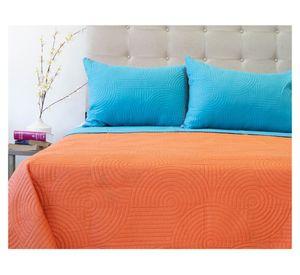 Quilt Origins Bicolor calipso/naranjo 2 Plazas