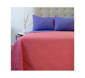 Quilt Origins Bicolor morado/coral King