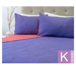 Quilt Origins Bicolor morado/coral King