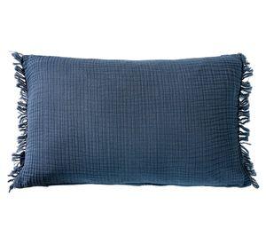 Cojín Gauze Sage algodón azul 60x40 cm