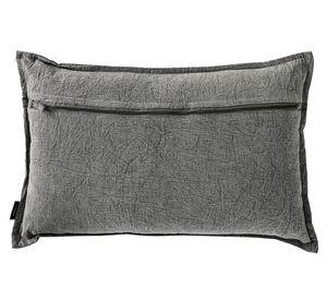 Cojín Stonewash gris algodón gris 60x40 cm