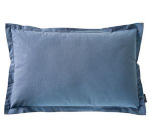 Cojín Loneta Stone algodón azul 60x40 cm