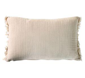 Cojín Gauze algodón beige 60x40 cm