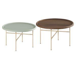 Mesa de centro redonda Domo Dúo 35.2x60x60 cm café/verde