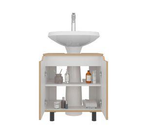 Mueble lavamanos Marlo fresno/blanco 63x55x41.3 cm