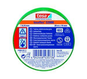 Cinta eléctrica aislante PVC 15 mm 20 m x 19 mm verde