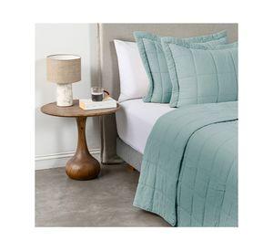 Quilt liso Block sage Súper King