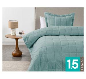 Quilt liso Block sage 1.5 plazas