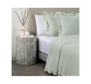 Quilt Liso Ruffle sage King