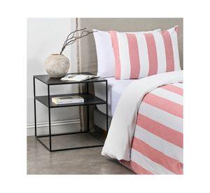 Funda de plumón Stripe Terra rosa 1.5 plazas