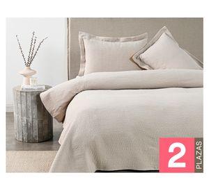 Cubrecama Mila crudo 2 plazas