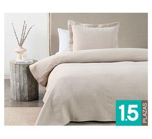 Cubrecama Mila crudo 1.5 plazas