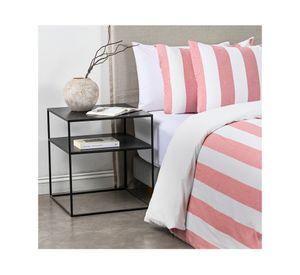 Funda de plumón Stripe Terra rosa 2 plazas
