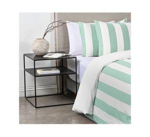 Funda de plumón Stripe sage 2 plazas