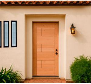Puerta Llaima 7 panel crudo madera pino radiata 85x200 cm