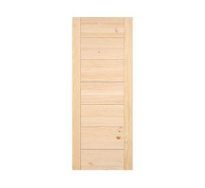 Puerta Turín 7 Panel crudo madera pino radiata 80x200 cm