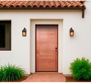 Puerta Turín 7 Panel crudo madera pino radiata 75x200 cm