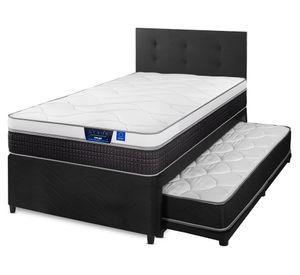Diván Nexus 1.5 plazas + respaldo Royal negro