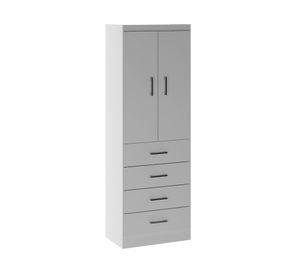 Clóset 2 puertas 4 cajones blanco 183x62x40 cm