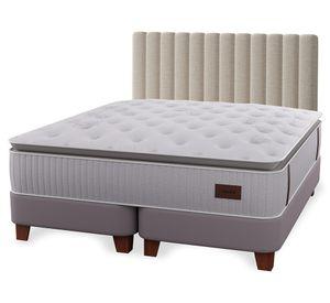 Cama europea Heritage king base dividida + respaldo Tubular