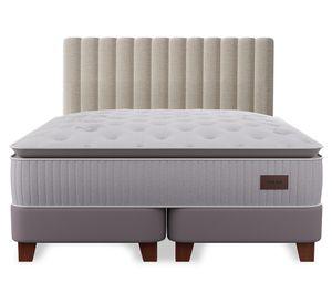 Cama europea Heritage 2 plazas base dividida + respaldo Tubular