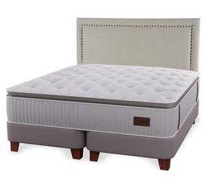 Cama europea Heritage Súper king base dividida + respaldo Tachas