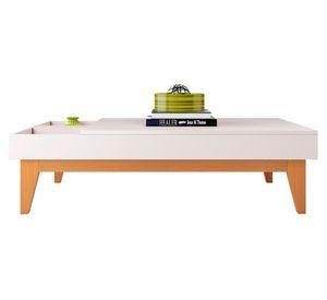 Mesa de centro Vitta 32x117x60 cm off white/café