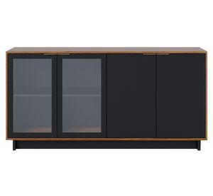 Buffet Vittoria negro/café 80.3x160x42.8 cm