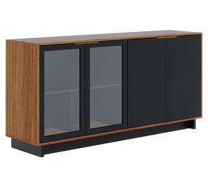 Buffet Vittoria negro/café 80.3x160x42.8 cm