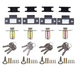 Set 4 cerraduras perilla Pomo plata
