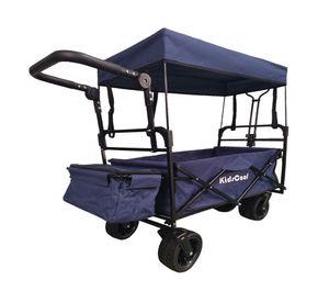 Carro wagon con techo plegable azul
