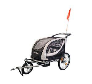 Carro Jogger baby trailer Dúplex negro