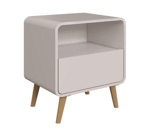 Velador Retro 1 cajón roble claro