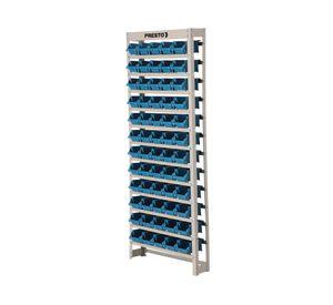 Estante organizador cajas 150x60x18 cm gris claro