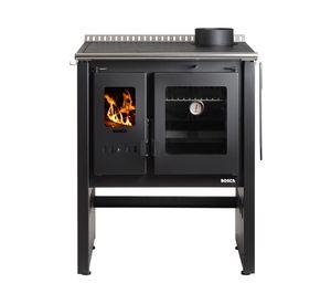 Cocina a leña&nbsp;Ares 70 charcoal + Kit Base 6" x4 mts