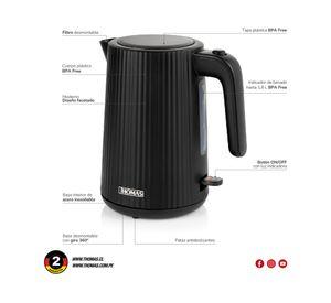 Hervidor TH-4343N negro 1.8 lt