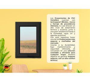 Ventana termopanel Proyectante PVC 50x50x10 cm antracita