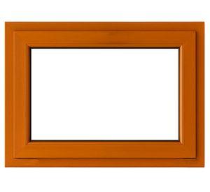 Ventana termopanel Fija PVC 120x70x10 cm roble dorado