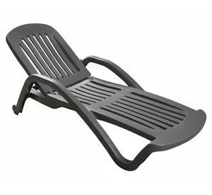 Reposera Ibiza gris 193.2x71x45.5 cm