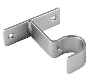 Soporte cortina muro simple satín 19 mm 2 unidades