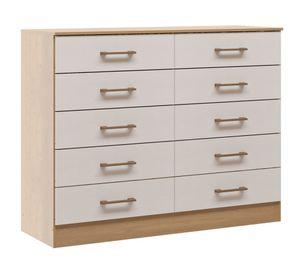 Cómoda 10 cajones blanco 92.2x117x40.5 cm