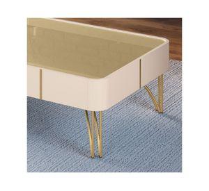 Mesa centro Doncella champagne 31x66x132 cm