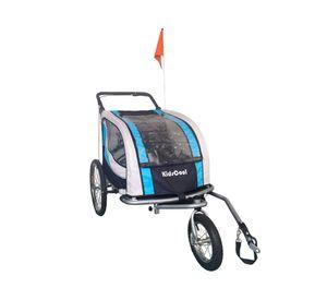 Carrito de paseo Baby Tráiler dúplex azul