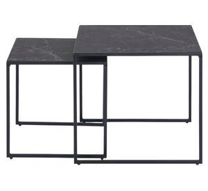 Mesa 45x50x50 cm + mesa 40x40x40 cm Nest Nova negro
