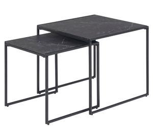 Mesa 45x50x50 cm + mesa 40x40x40 cm Nest Nova negro