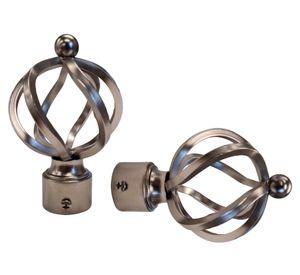 Terminal para barra 19 mm satín 2 un.