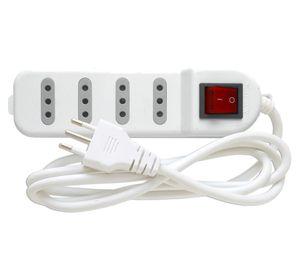 Alargador múltiple 4 posiciones 3 m 10A/250V blanco