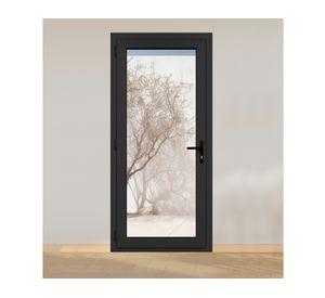 Puerta 95x200 cm PVC alemán termopanel Blindex antracita
